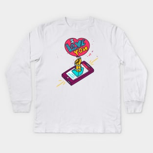 I Love You Mom Kids Long Sleeve T-Shirt